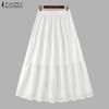 ZANZEA Women Casual Elegant Lace Patchwork A-Line Skirts