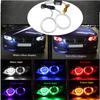 2PCS RGB Angel Eye LED Daytime Running Headlight Lights with APP Control Multi-Color Synchronized to Music for Vehicles 60MM-120