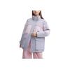 FILA Original Fashion Color Block Casual Loose Waterproof Stain Resistant Hooded Warm Long Sleeve Down Jacket Women outerwear F51W449903F-GY