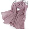 New monochrome cotton and linen pleated scarf in summer, high-quality solid-color pleated cotton and linen head scarf