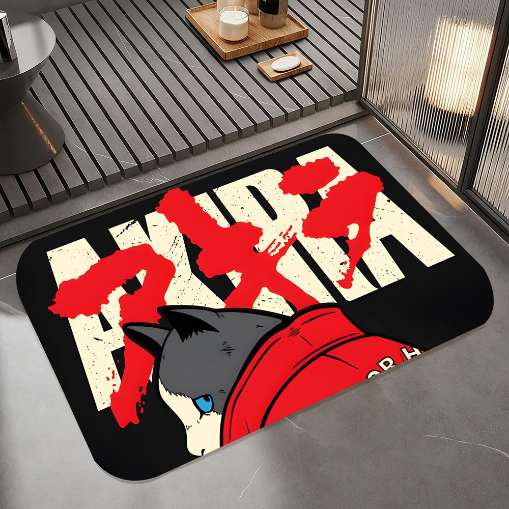 Fashion A-AKIRA Floor Mat Diatomite Bath Mat, Quick Dry Absorbent Non-Slip Door Mat