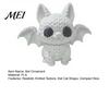 Festive Halloween Decor Ornament, Knitted Texture Bat Cat Design Figure, Dark Style Ornament Mini Size Sculpture for Party Desk Shelf