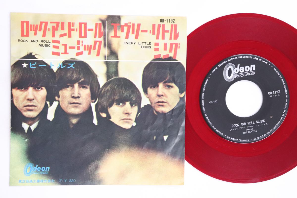 

7inch Record BEATLES Rock And Roll Music Red Vinyl OR1192 ODEON 1965 Japan Rock Used