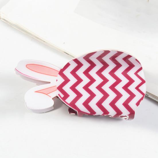 Yousheng Hair Claw Easter Bunny Design Back Head Hair Clip Anti-slip Teeth Strong Grip Shark Hair Clip Lightweight Versatile Hair Accessory