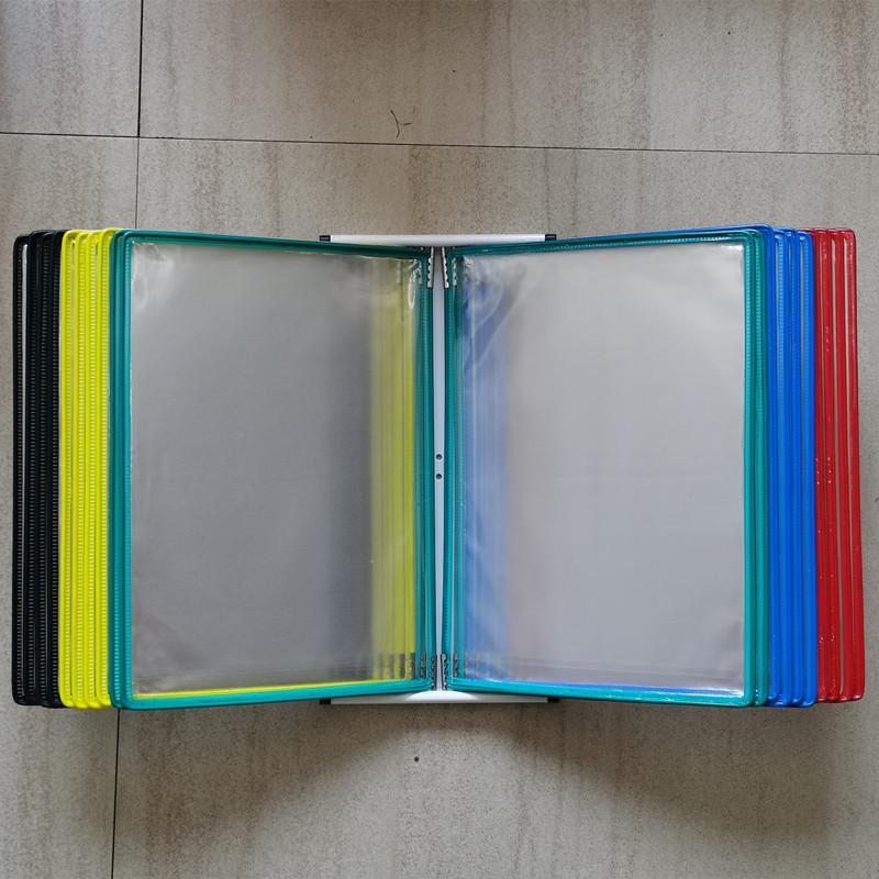 A4 Wandmontierter Klapp-Aktenordner, 5-seitiger SOP-Displayständer