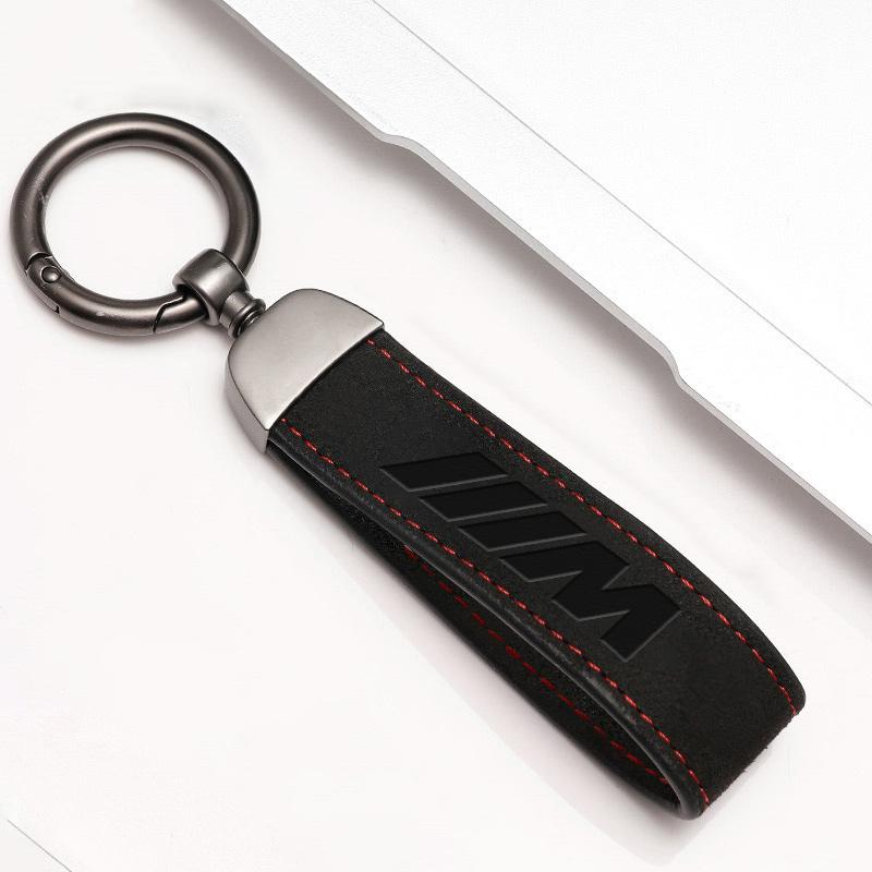 New Sude Leather Car Key Chain Keyring Lanyard Gift Keychain For BMW M E46 E36 E34 F10 E90 F30 E60 F30 E53 E30 E92 E87 Sticker djsc34