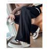 Autumn and winter new women's pants, versatile, loose, slimming, elegant and laid-back, casual pants, slit pants, commuter pants with fleece