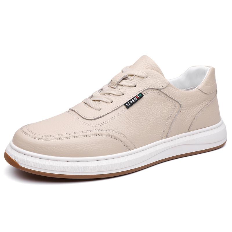 Wenzhou men's shoes 2025 new casual leather shoes men's fashion trend cowhide low-top board shoes 2025