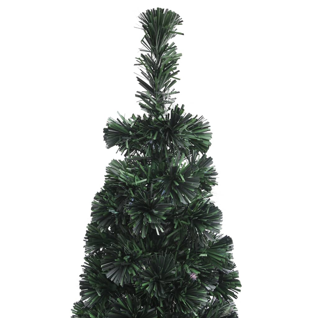 Artificial Slim Christmas Tree with Stand 150 cm Fiber Optic