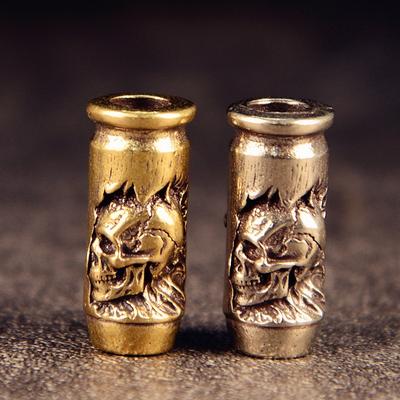 Skull Cross Bullet žalvario peilio karoliukai EDC „pasidaryk pats“ „Paracord“ austinės apyrankės, virvelės, raktų pakabukai, pakabukai, priedai, lauko įrankių pakabos, dekorai