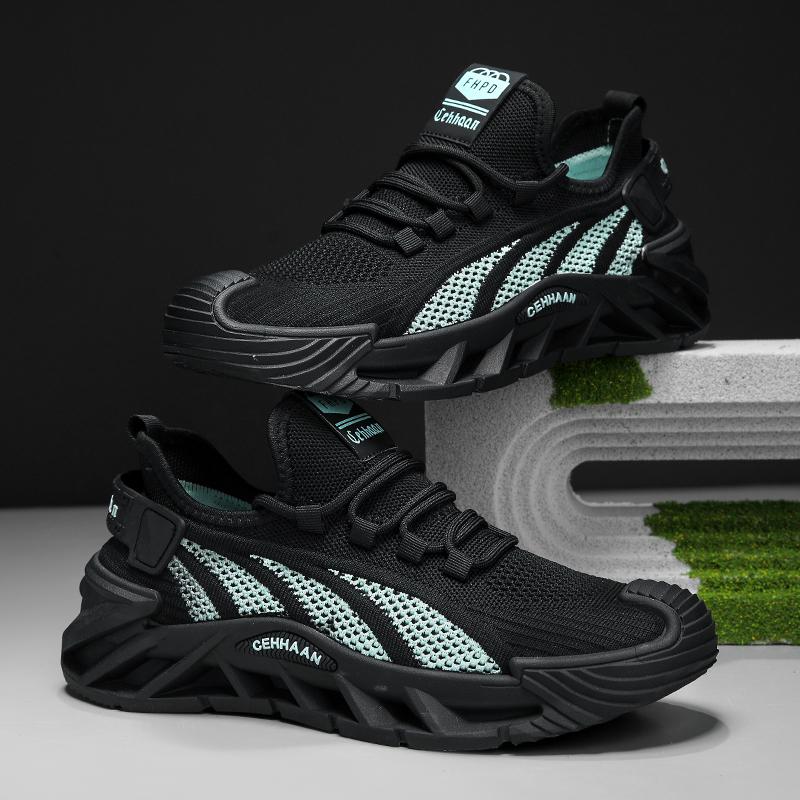 Muži Neformální sportovní obuv Prodyšné Lehké tenisky Venkovní síťovina Černá Běžecká obuv Atletické jogging Tenis Vycházkové boty