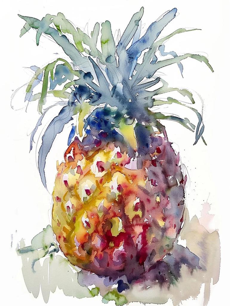Blueberry Grapes Peaches Pomegranate Watercolor Fruit Poster Canvas Painting Modern Nature Wall Art Picture Home Decor Gift