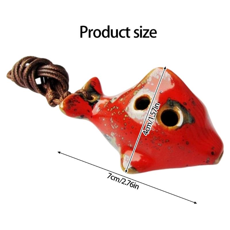 Unique Hand Painted Ceramic Ocarina Traditional Chinese Craftsmanship Easy Carry Musical Gift Choice
