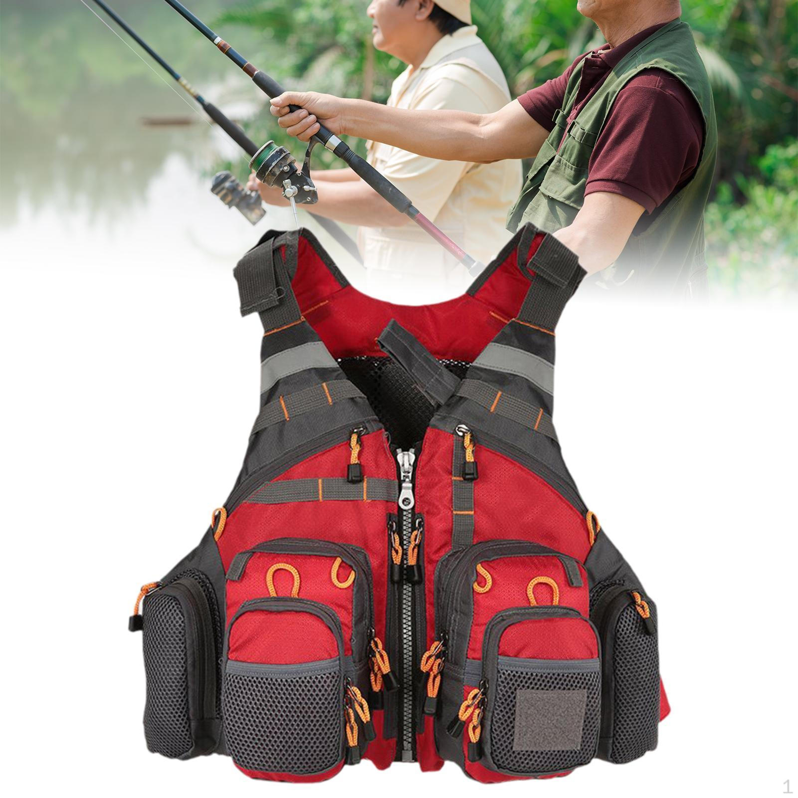 

Рыболовный жилет Flotation практичная жизнь для рыбалки на открытом воздухе серфинг красный