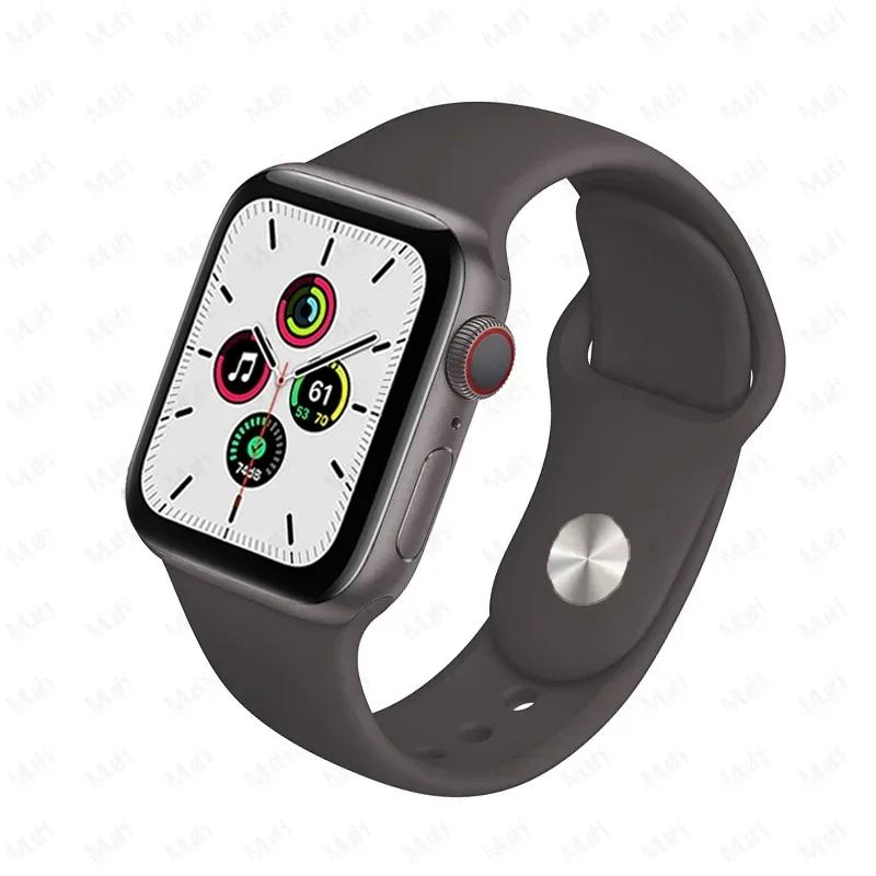 Silicone Strap For Apple Watch Band 44mm 40mm 45mm 42-38-41mm original 1:1 bracelet iwatch series 8 7 se 3 4 5 6 9 ultra 2 49mm