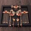 1 Set Xiuhe Headwear Accessories Chinese Hanfu Bridal Hair Accessories Set Tassel Dragon Phoenix Coat Hair Accessories Gifts