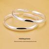 Korean Style Simple Silver Plated White Copper Bangle Bracelet