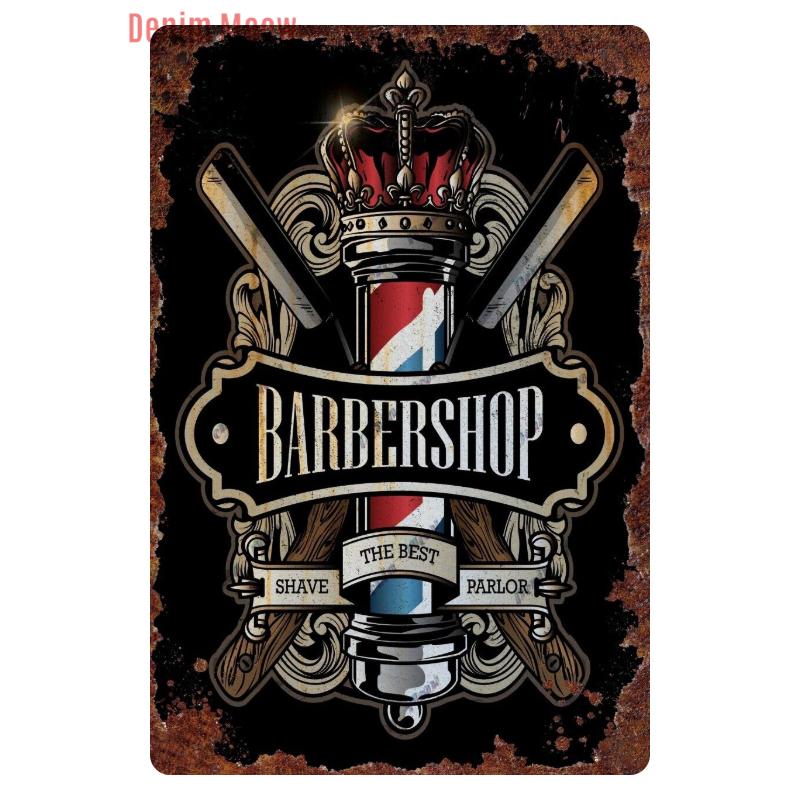 Hair Cutting Retro Plaque, Metal Signs, Barber Shop, Vintage Painting, Wall Posters, Bar, Pub, Shave & Haircut, Home Decor, WY28