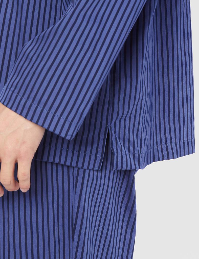 Gunze KaiminNavi Silke Lange Ermer og Størrelse M Søvnvennlig Pyjamas, Bukser, Silkeblandet Stoff, Herre, Blå,