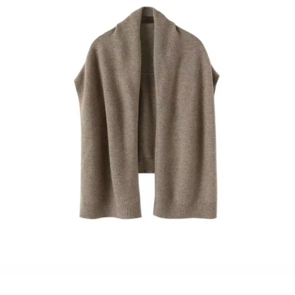 Warm Soft Knit Shawl Polyester Outer Cape Chic Neck Scarf Air-Conditioned Rooms