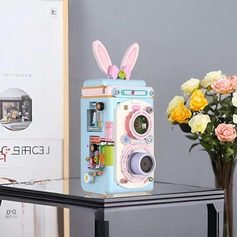 Ungiftiges Lustiges Retro-Kamera-Bausatz Konstruktionsmodell Bausteine Set Sammlerstück Geschenkidee Set Für Erwachsene Und Teenager Kinder Und Spielzeug