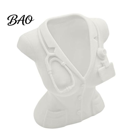 Medical Staff Gift Nurse Uniform Pen Holder, 3D Printed Theme Desk Organizer for Healthcare Professional Pens Makeup Brushes Small Stationery,