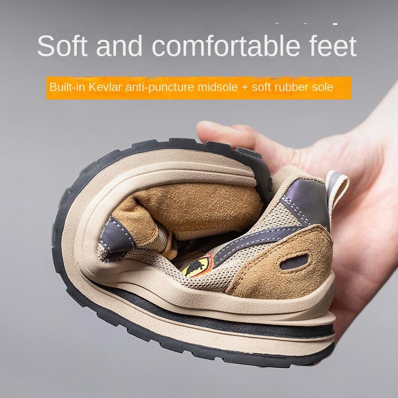 Labor Insurance Shoes Men's Four-season Anti-smashing and Anti-piercing Steel Head Work Shoes Non-slip and Deodorant Safety Shoes