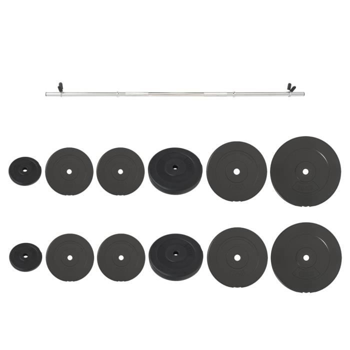 3145021 vidaXL Barbell with Plates 90 Kg
