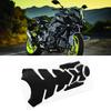 3D Motorcycle Gas Oil Fuel Tank Sticker Pad Protector Decoration Fit for Yamaha(BlackSilver )