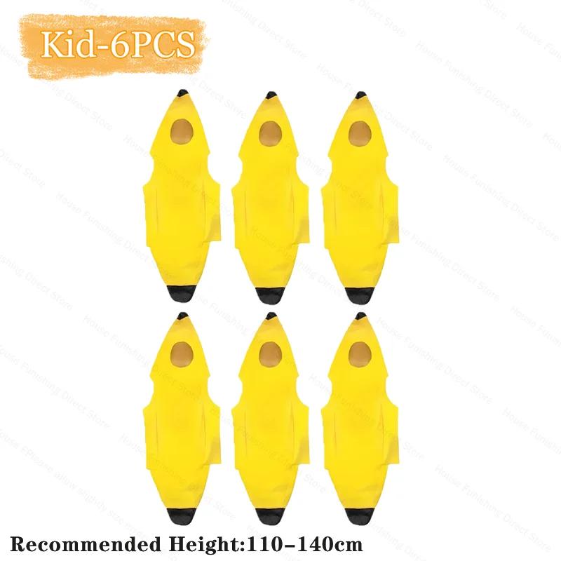 Child/Adult Unisex Funny Banana Costume Yellow Costume Light Halloween Fruit Fancy Party Holiday Dance Dress Costume Decorations
