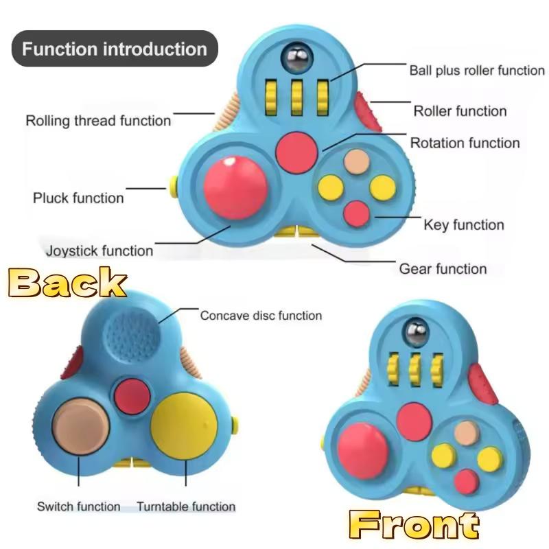 Rotating Magic Bean Mini Fidget Toy Adult Antistress Autism ADHD Stress Relief Fingertip Toys For Kids Fidget Pad Fun Tool