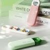 3 Compartment Portable Pill Box Mini Travel Medicine Organizer With Sealed Cover for Vitamin Daily Medication Storage
