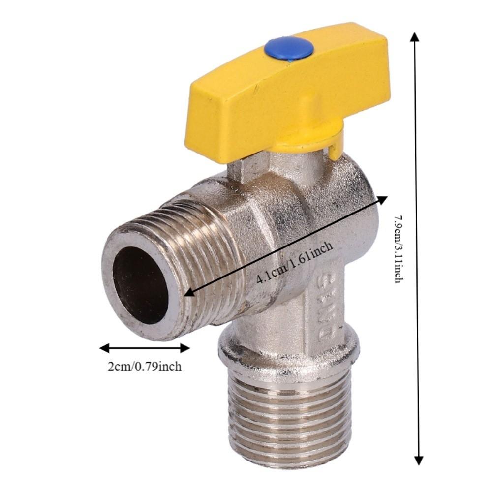 Brass Gas Angle Valve G1/2 Male Thread Elbow Valve Durable Shut Off Valve Coal Gas