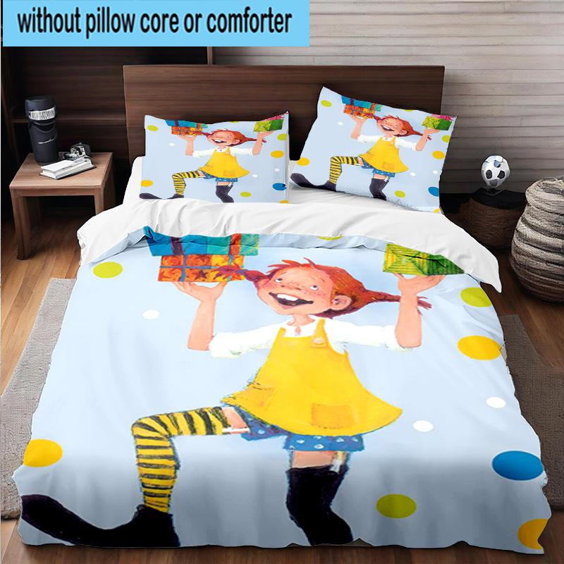 3PCS Pi-ppi And Horse Friendship 3pcs Bedding,Including 3PCS Duvet Cover And 2pcs Pillowcases Perfect for Christmas,Ideal for Bedroom, Dormitory