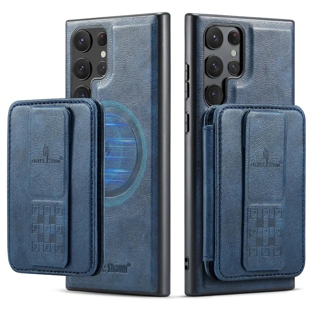 2 In 1 Detachable RFID Blocking Card Slot Wallet Case For Samsung Galaxy S24 Ultra S23 FE S22 Plus+ Shockproof PU Leather Cover