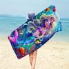 Cute Cartoon Mermaid Printed Beach Towel Ultra Soft Thickened Microfiber Swimming Shawl for Travel Surf Outdoor Sports Bath