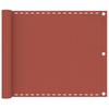 vidaXL Balcony Privacy Screen Terracotta Red 75x600 Cm HDPE