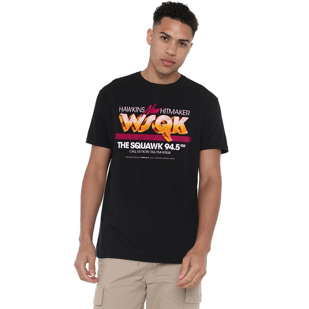 Stranger Things Wsqk Tv Advert Unisex T-Shirt S-5XL, Black 2XL