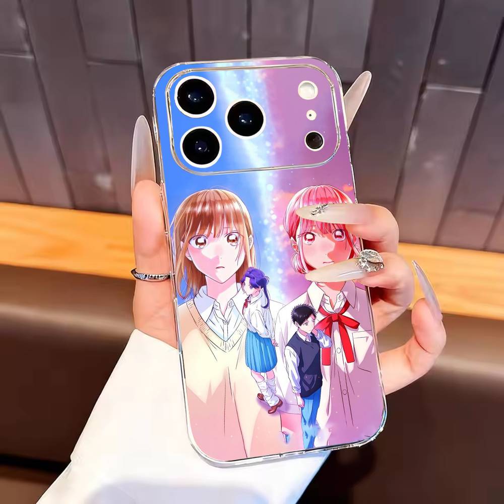 Blue Box Anime Cute Phone Case For iPhone17,16,15,14,13,12,11 Plus,Pro Max Soft Transparent Cover
