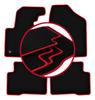 Samtteppiche mit rotem Rand für: Hyundai SantaFe III SUV (2012-)