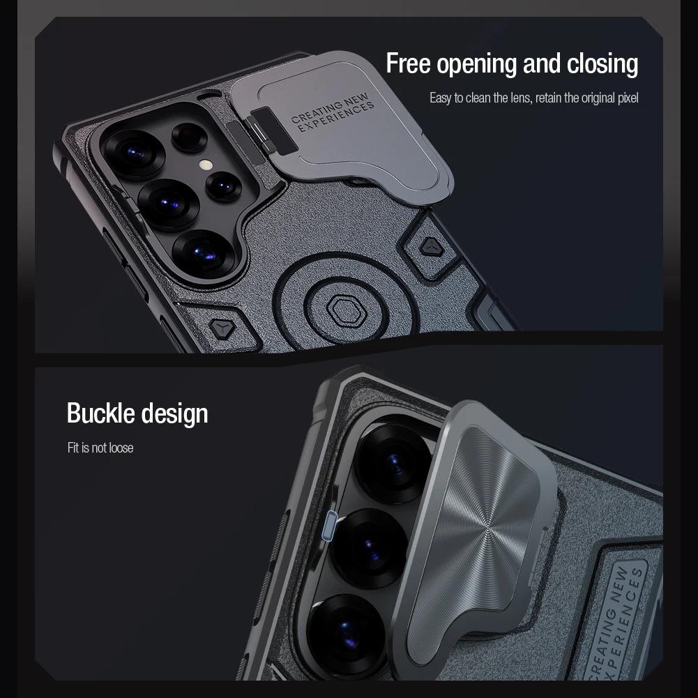For Samsung Galaxy S25 Ultra 5G Case Nillkin Camshield Armor Prop Case Slim Camera Stand Case for Samsung S25 Ultra Lens Cover