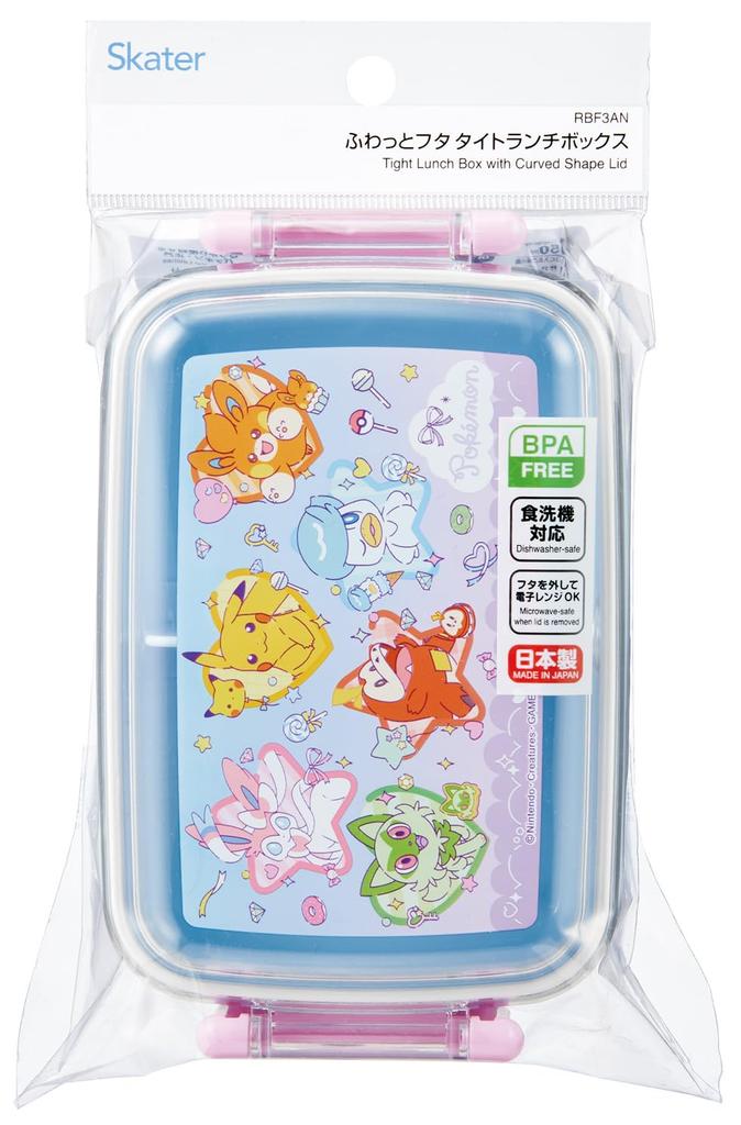 Skater Lunch Box for with a lid for easy Made in Pokemon Children, 450ml, dome-shaped packing, 1-tier, Japan, design, Fancy, Girls' RBF3AN-A
