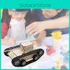 Children's Diy Science And Technology Electric Tracked Tank Vehicle Wooden Material Customizable Educational Assembly Kit