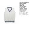 College Style Sleeveless V Neck Sweater Vest Autumn Winter Patchwork Color Twist Men Knitted Vest Daily Clothing
