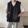 Men's Trendy Hong Kong Style Multi-Pocket Photographer Vest with Customizable Logo