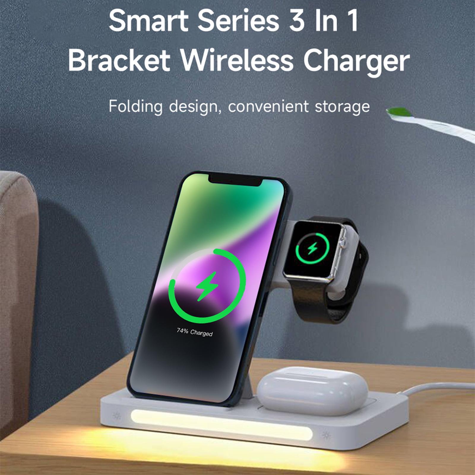 

DEVIA Smart Series 3 in 1 Wireless Charging Stand Dock Fast Wireless Charging