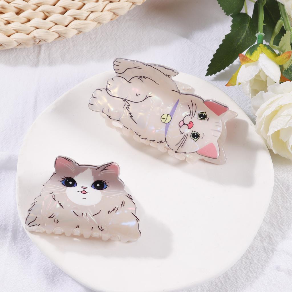 1 Stück Kreative Niedliche Katze Cartoon Neue Accessoires Kopfschmuck Griffspange Haarspange Neu Hinterkopf Haaraccessoires