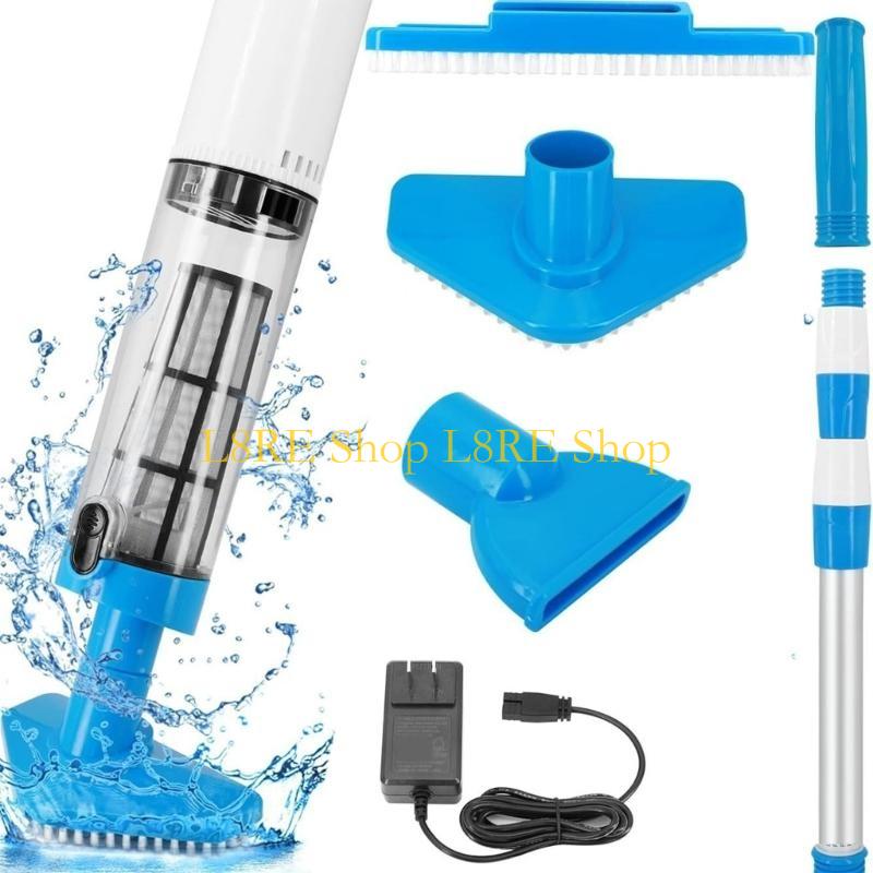L8RE Portable Pool Vacuum Cleaner with Long Battery Life and Adjustable Nozzle for Thorough Pool and Hot Tubs Maintenance