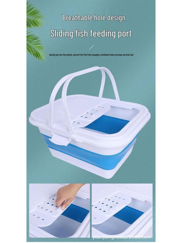 Insulated Folding Foot Bath with Lid - Portable Soak, Storage, and Fishing Bucket