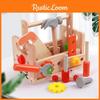 Toolbox Wooden Repair Screw Nut Disassembly Assembly Tool Table Children Toy